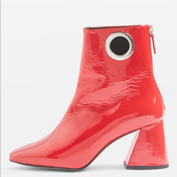 topshop red boots